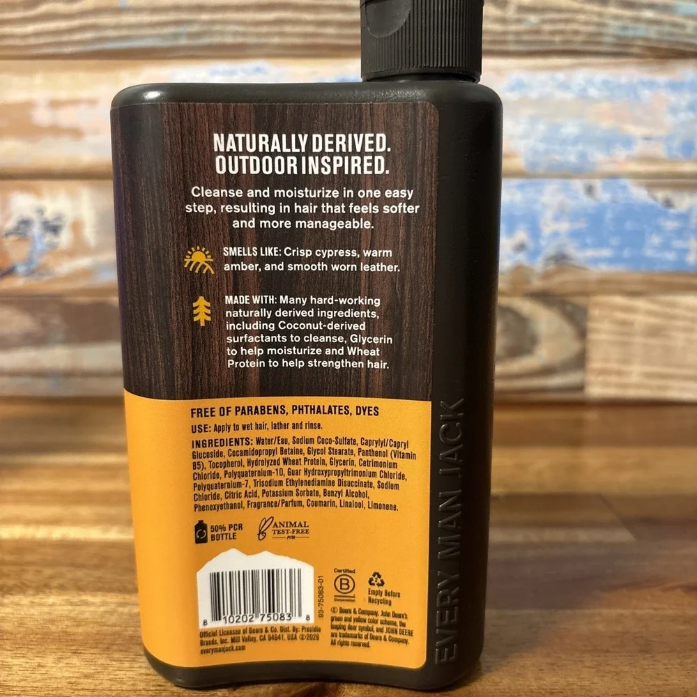 Every Man Jack John Deere 2-in-1 Shampoo Conditioner Iron Horizon 13.5 oz New